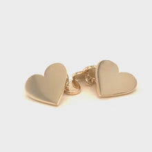 Load and play video in Gallery viewer, Gold Heart Cufflinks
