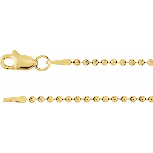 stu002 - 14k Gold Bead Chain (1.5mm)