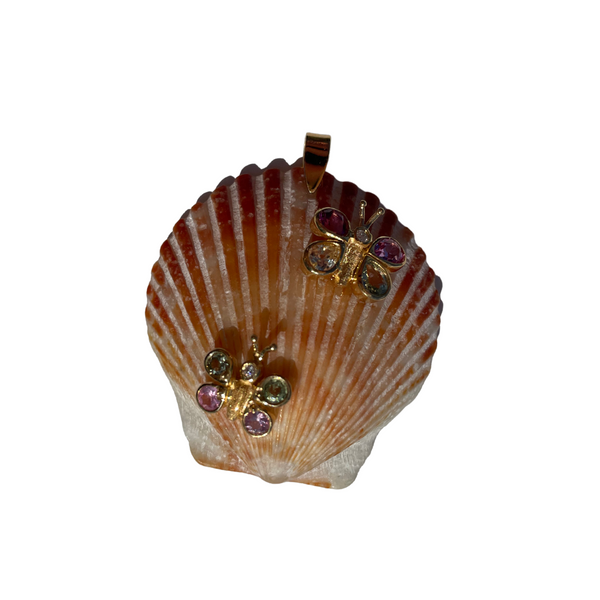 Scallop Shell - Butterflies