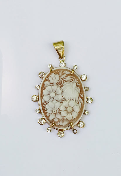 Oval Flower Cameo