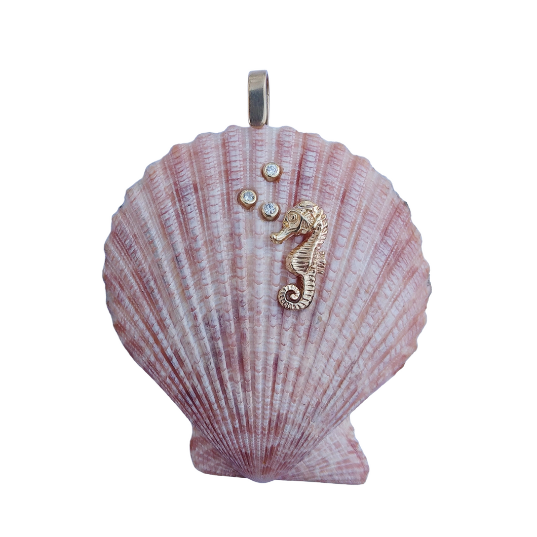 br109 - Scallop Shell - Seahorse