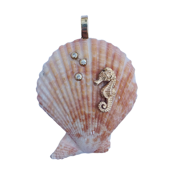 br110 - Scallop Shell - Seahorse