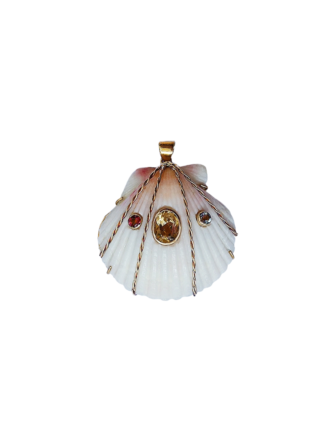 Br424- White Citrine Shell