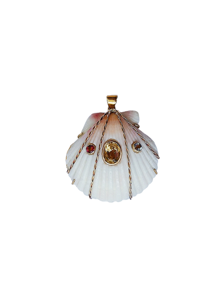 Br424- White Citrine Shell