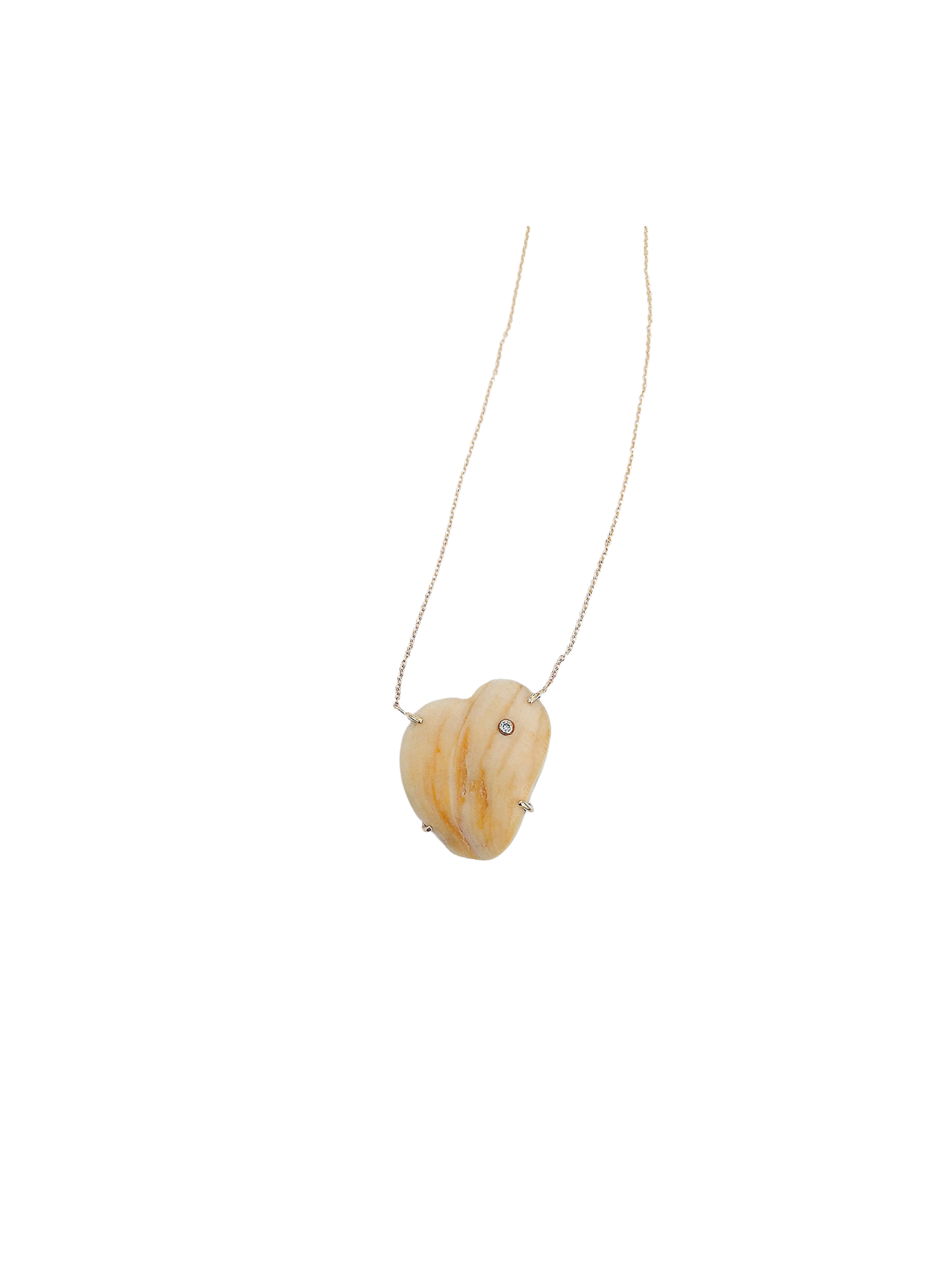 Br456- Diamond Natural Heart Shell – CCWW Designs