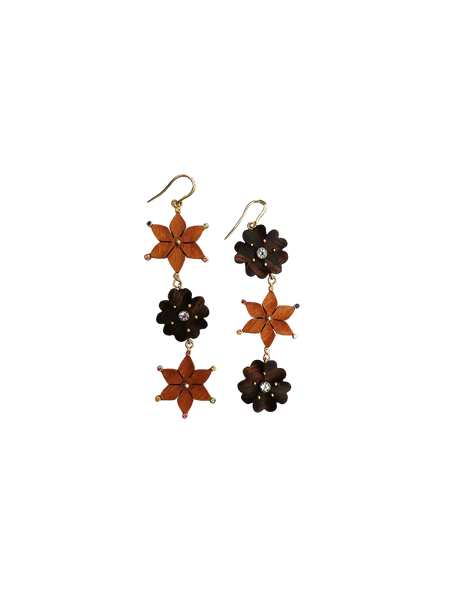 3 Tiered Flower Earrings