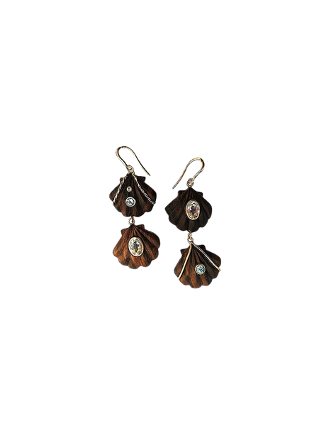 Br489 - 2 Tier Shell Earrings