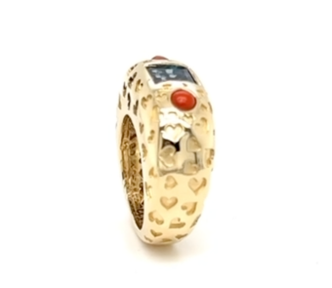 br308- Blue and Red Ring – CCWW Designs