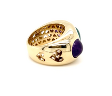 Load image into Gallery viewer, Br468- Amethyst and Jade Ring
